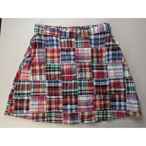 NWT Urban Outfitters Madras Plaid Skirt Womens Medium Patchwork Cottage Festival